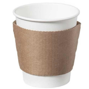 8 oz Kraft Cardboard Cup Sleeve Heat-Resistant Coffee Cup Holder