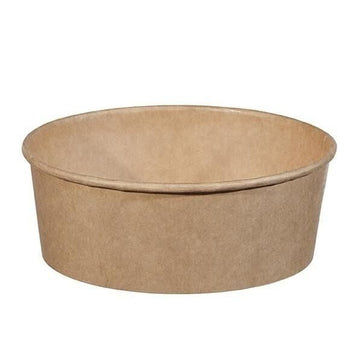 Kraft Disposable Paper Salad Bowl 500cc Leakproof Recyclable Pack