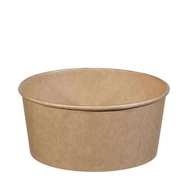 Kraft 750ml Leakproof Compostable Brown Salad Bowls Pack 500