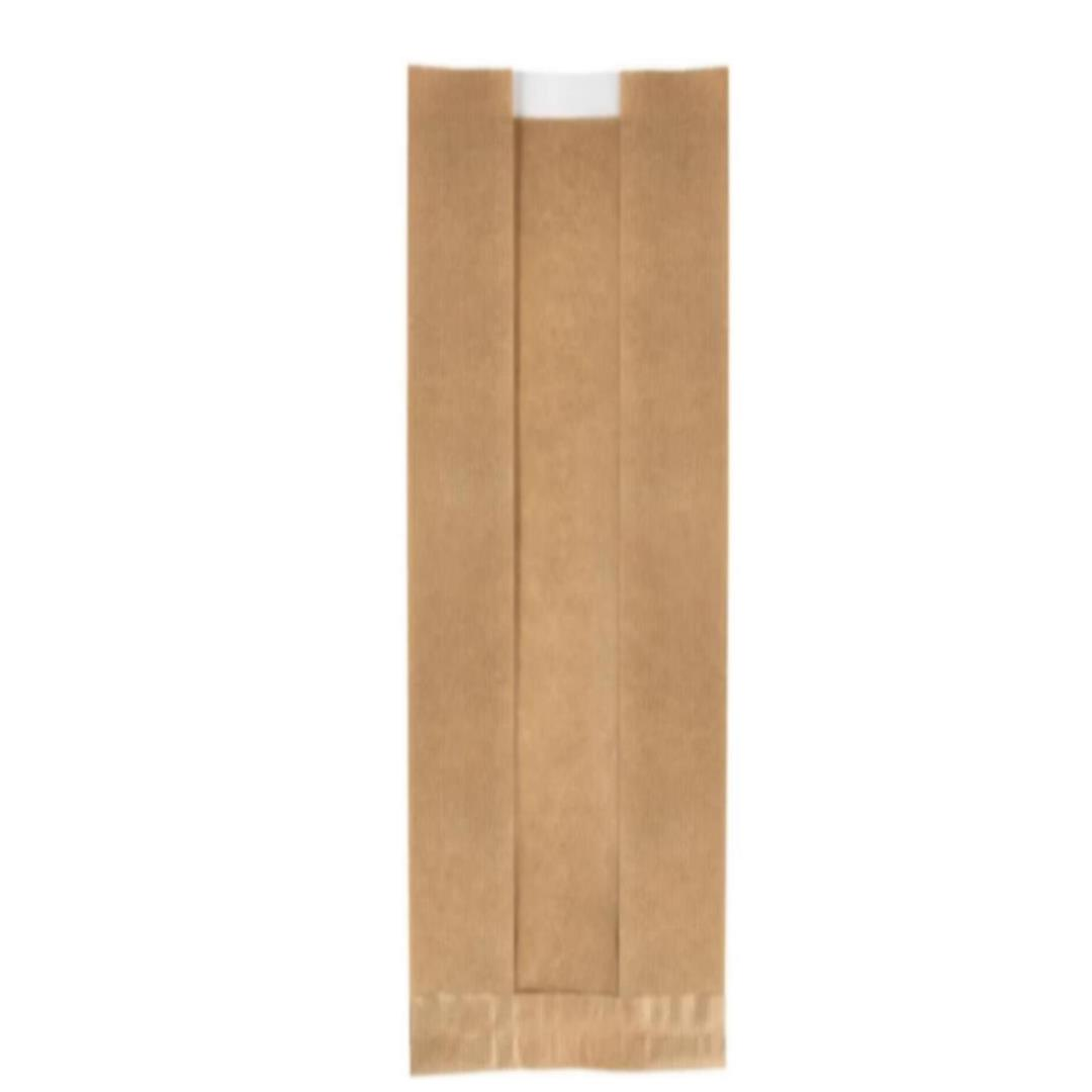 Samua Kraft Windowed Baguette Paper Bags 10x50x5cm 10kg Pack