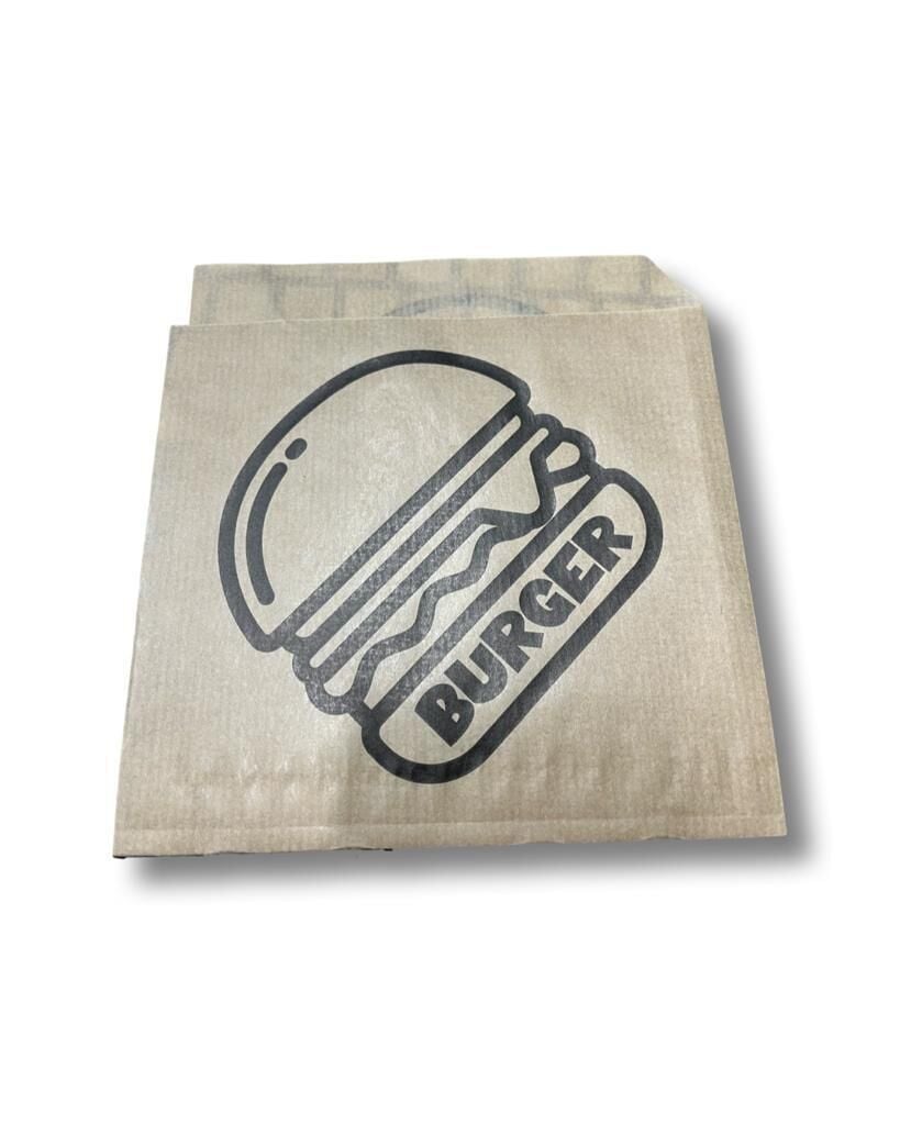 Samua Kraft Wax-Resistant Hamburger Paper Bags 1000 Pack