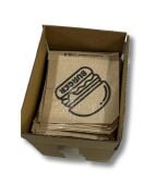 Samua Kraft Wax-Resistant Hamburger Paper Bags 1000 Pack