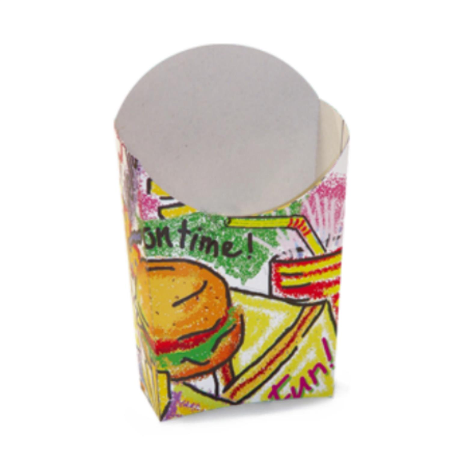 Large Cone Fries Box – Food-safe Cardboard, Keeps Hot and Crispy