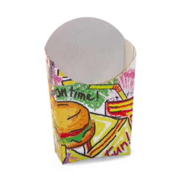 Large Cone Fries Box – Food-safe Cardboard, Keeps Hot and Crispy