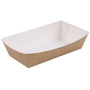 Large Kraft Conical Food Tray 17x11x6 cm Eco-Friendly