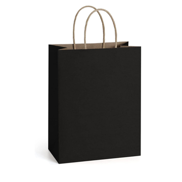 Black Kraft Twisted-Handle Paper Shopping Bag 25x31x12cm Eco-Friendly