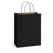 Black Kraft Twisted-Handle Paper Shopping Bag 25x31x12cm Eco-Friendly