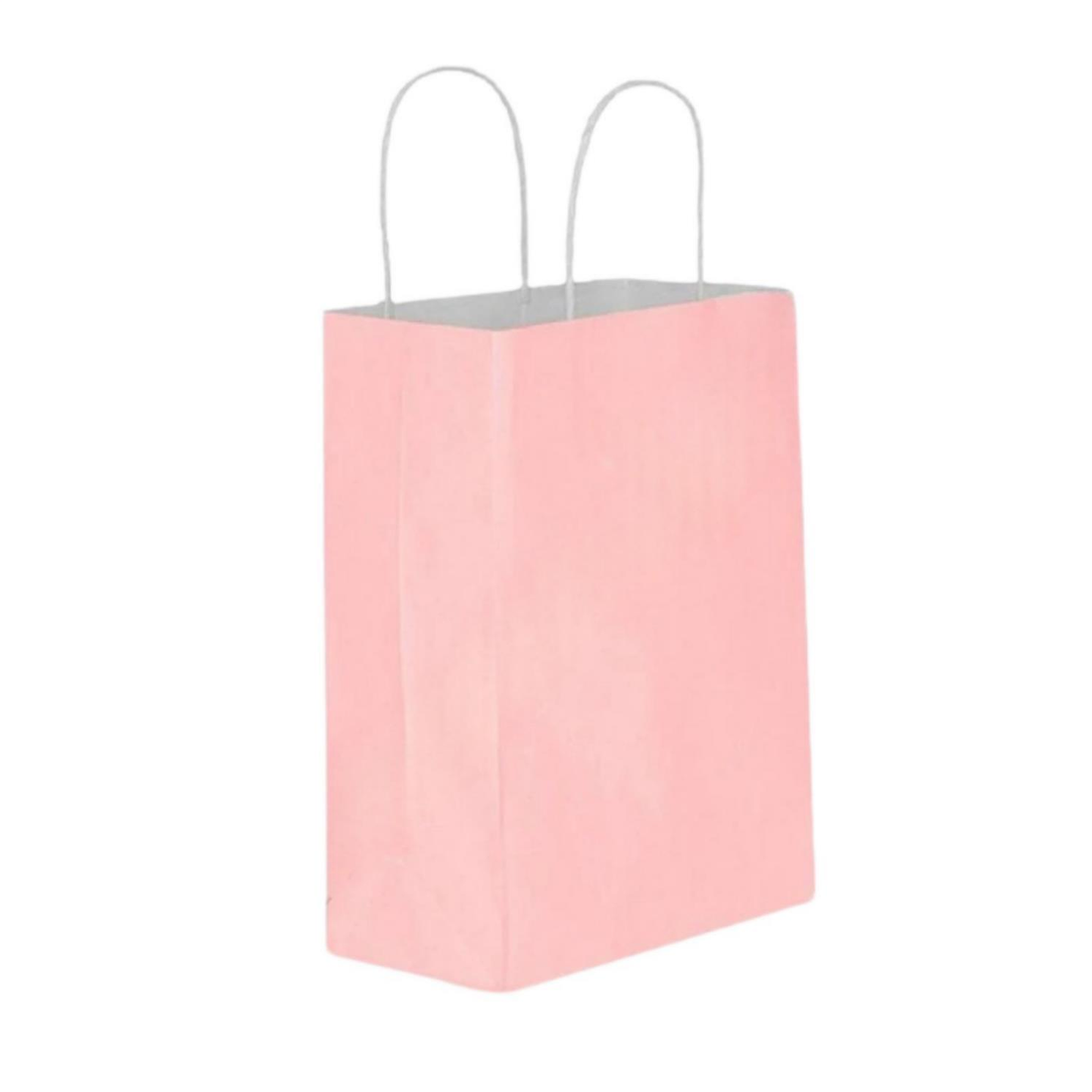 Pink Kraft Paper Bag with Twisted Handles 25x31x12cm