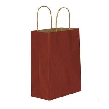 Burgundy Kraft Paper Bag with Twisted Handle 25×31×12 cm