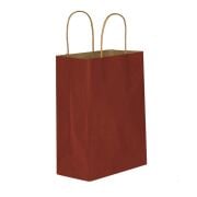 Burgundy Kraft Paper Bag with Twisted Handle 25×31×12 cm