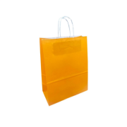Light Orange Kraft Paper Bag with Twist Handle, 18×24×8 cm