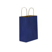 Navy Kraft Paper Bag with Twisted Handles 20×24×10 cm