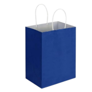 Navy Blue Kraft Paper Bag with Twisted Handles 25x31x12cm