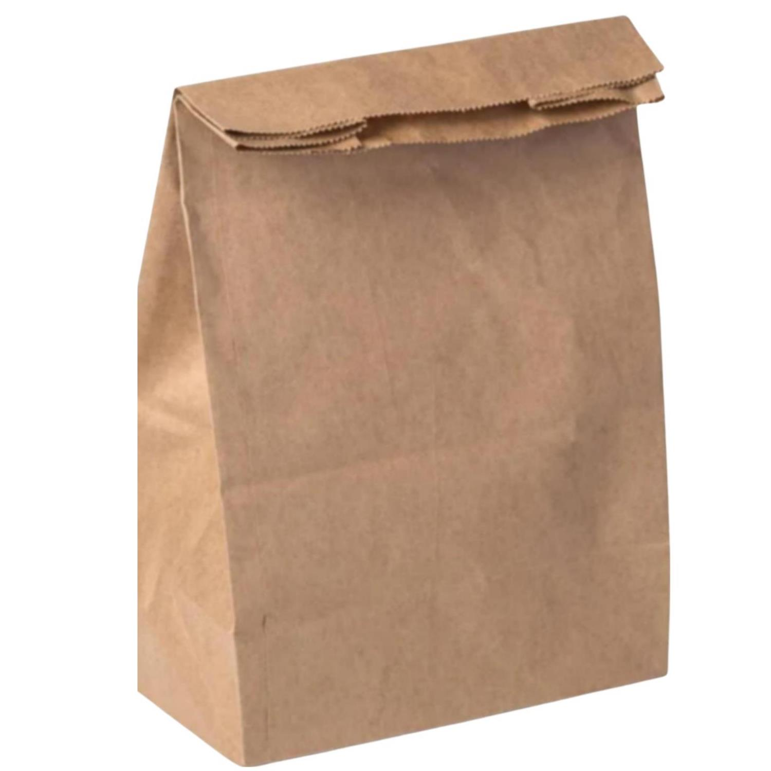 Gizpak Kraft Flat-Bottom Carry Bag, Recycled Paper, 32x40x12 cm