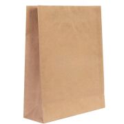 Gizpak Kraft Flat-Bottom Carry Bag, Recycled Paper, 32x40x12 cm