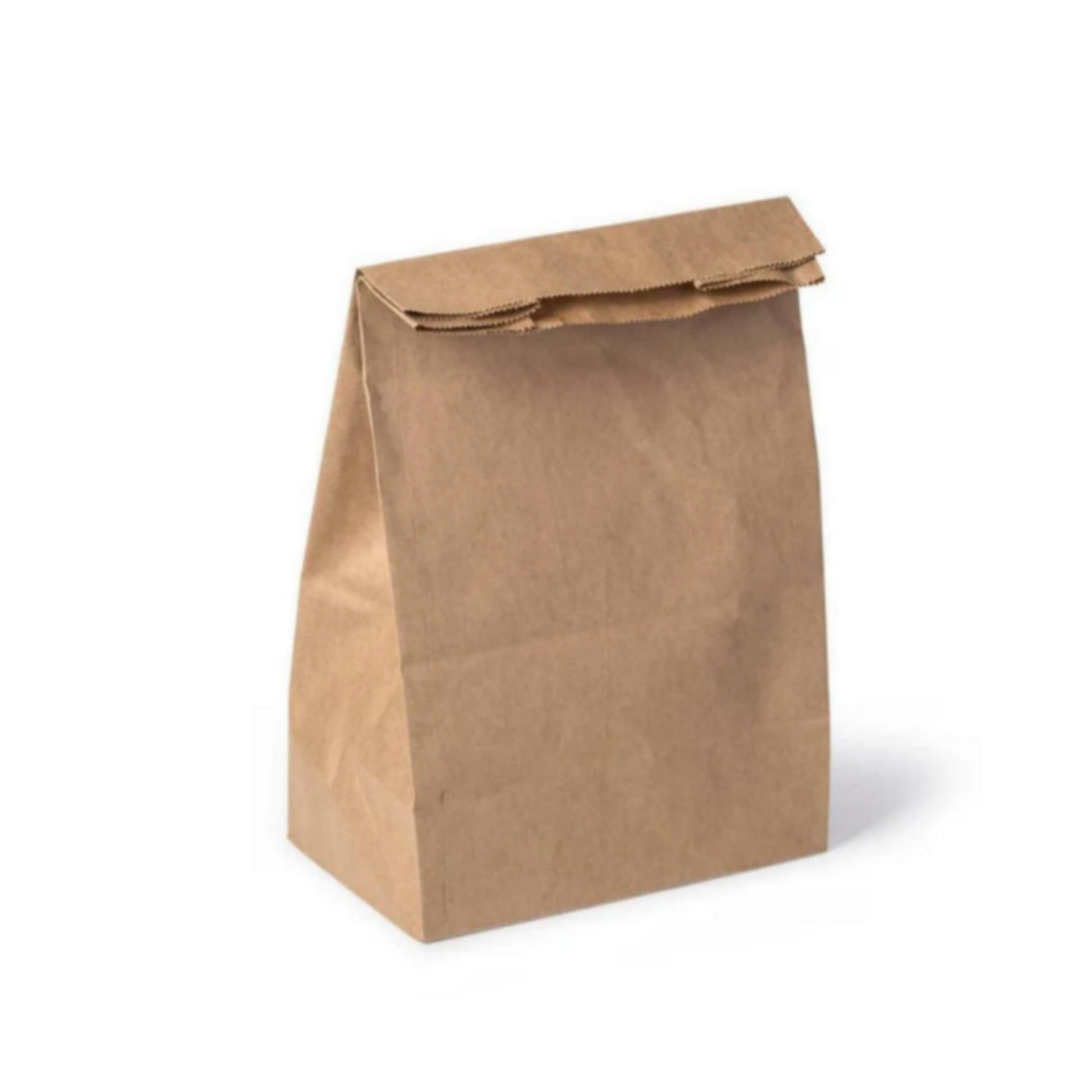 Brown Kraft Paper Gusseted Carrier Bag 15x25x8 cm Recyclable