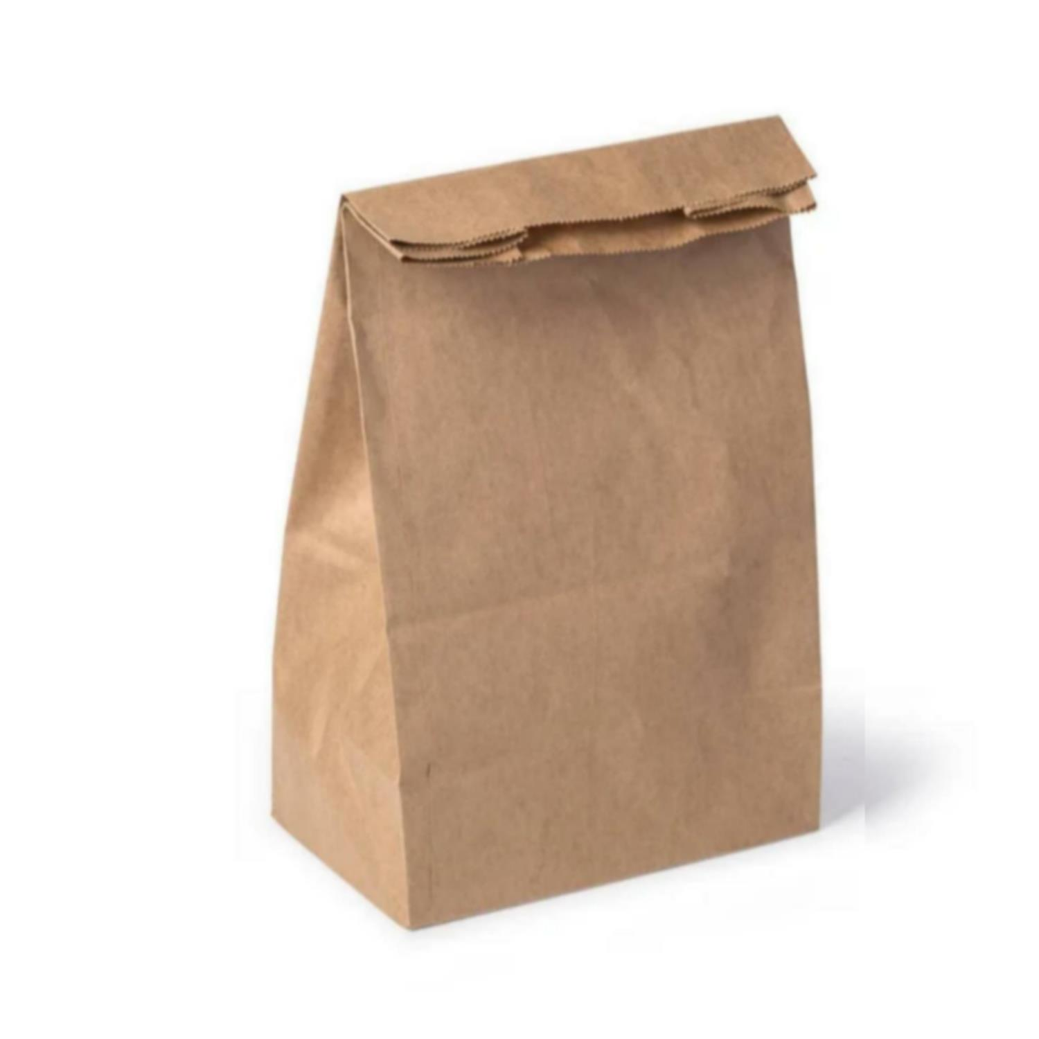 Brown Kraft Paper Gusseted Carry Bag 15x32x10 cm Sturdy