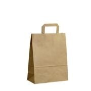 Kraft Paper Bag with Internal Flat Handle 22×28×12 cm Brown