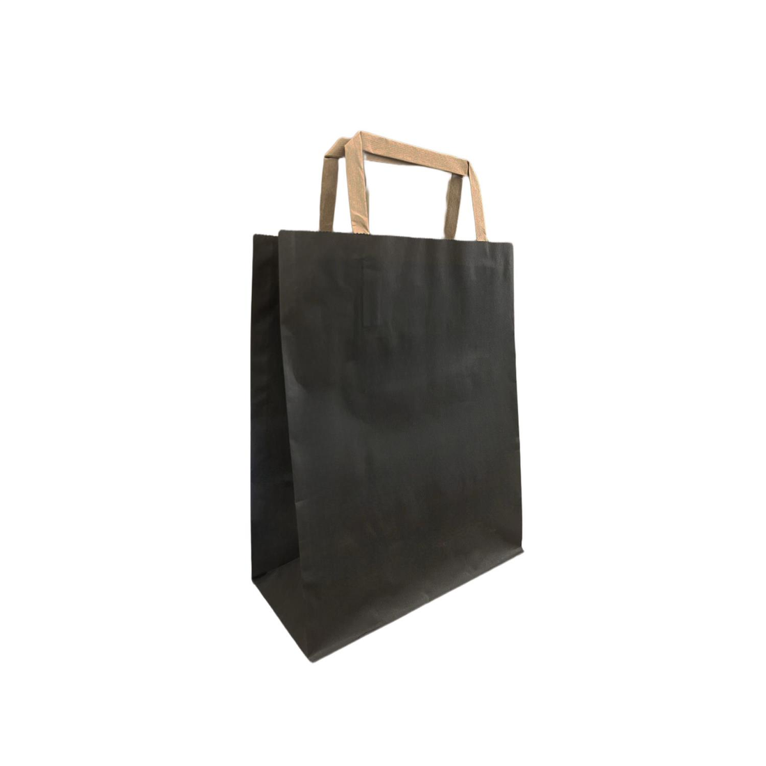 Kraft Paper Inner-Handle Black Shopping Bag 18x24x8cm 90gsm