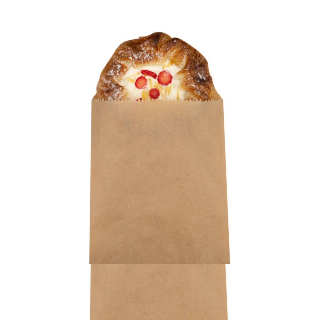 Brown Kraft Paper Bag 125g 12x20x5cm Recycled Food-Grade Compostable