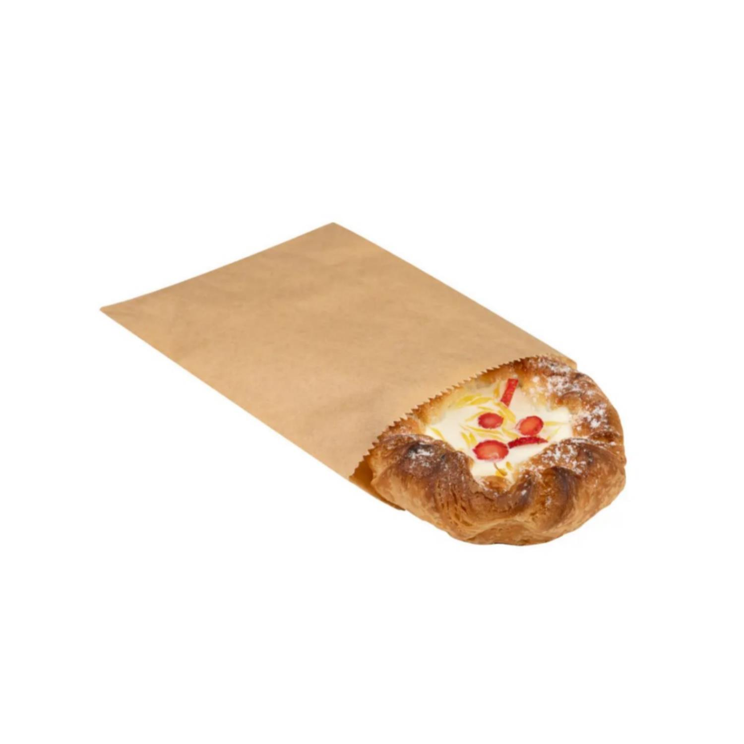 Brown Kraft Paper Bag 125g 12x20x5cm Recycled Food-Grade Compostable