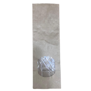 Brown Kraft Windowed Flat-Bottom Paper Bag M 8×25×5cm