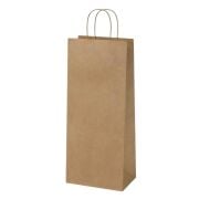 Recycled Kraft Bottle Gift Bag with Twisted Handles 12x36x7cm