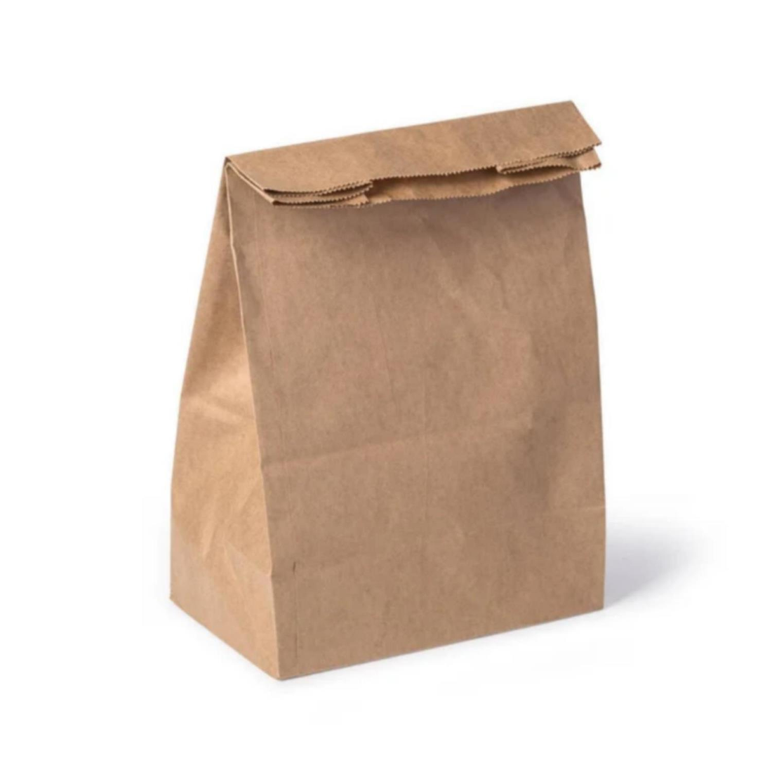 Kraft Paper Food Carry Bag 18x24x8 cm Durable