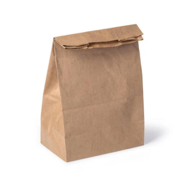 Kraft Paper Food Carry Bag 18x24x8 cm Durable