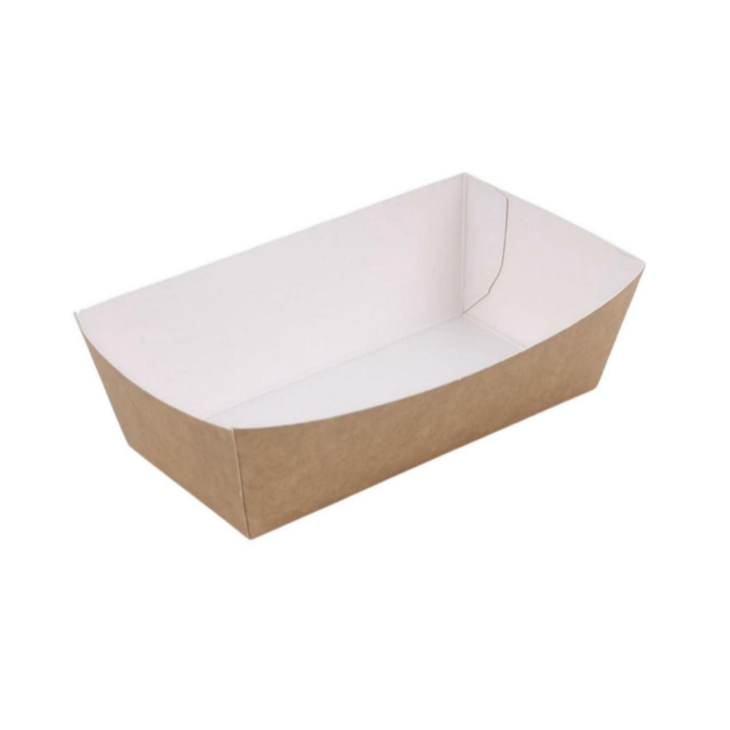 Natural Kraft Conical Food Tray 7×10×4 cm Disposable