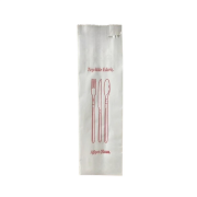 LVC Kraft Cutlery Sleeve Bags 8x26 cm Pack 10kg Bulk