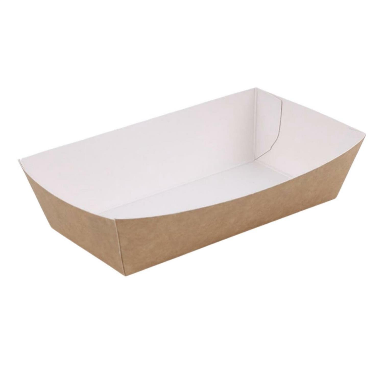 Natural Kraft Conical Paper Tray 9x15x5 cm for Snacks