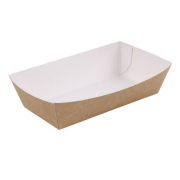 Natural Kraft Conical Paper Tray 9x15x5 cm for Snacks