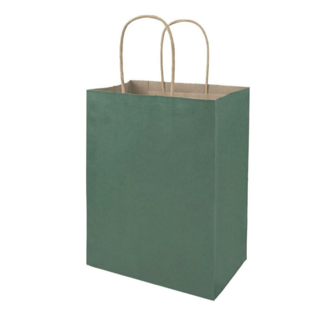 Nefti Green Kraft Paper Bag with Twisted Handles 25x31x12 cm