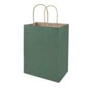 Nefti Green Kraft Paper Bag with Twisted Handles 25x31x12 cm