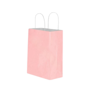 Pink Kraft Gift Bag, Twist Handles, 18×24×8 cm