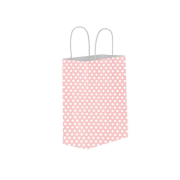 Pink Polka Dot Kraft Gift Paper Bag with Twisted Handles