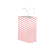 Pink Polka Dot Kraft Gift Paper Bag with Twisted Handles