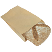 Samua Striped Kraft Paper Bags Capacity 500g Side-Gusset 15x28x8 cm