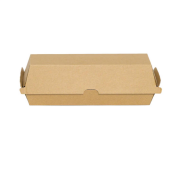 Kraft Sandwich Box 19.5x11x7cm Sturdy Cardboard Takeaway Box 200 pieces