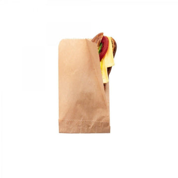 Kraft Sandwich Paper Bags 13x23 cm Grease-Resistant Food-Grade Disposable Pack