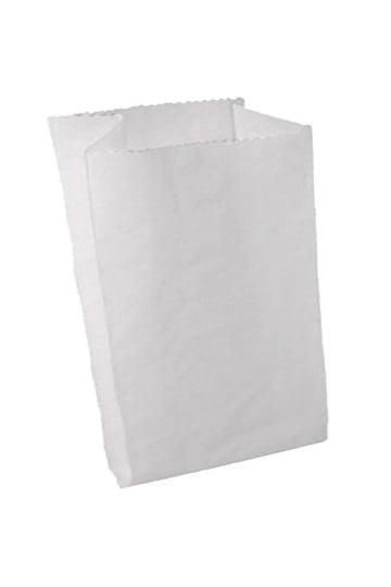 White Greaseproof Food Paper Bags 125g 12x20x5cm 100 Pack