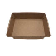 Kraft 1200ml Leakproof Rectangular Lunch Boxes with PET Lids