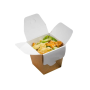 Kraft Cardboard Lunch Box with Lid 9.5x11x9.5cm 200 Pack