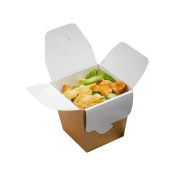 Kraft Cardboard Disposable Lunch Box with Lid 12.5×17×9.5cm