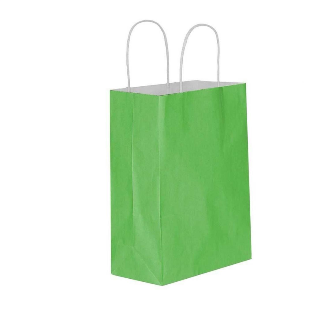 Green Kraft Paper Bag 25x31x12cm with Twisted Handles